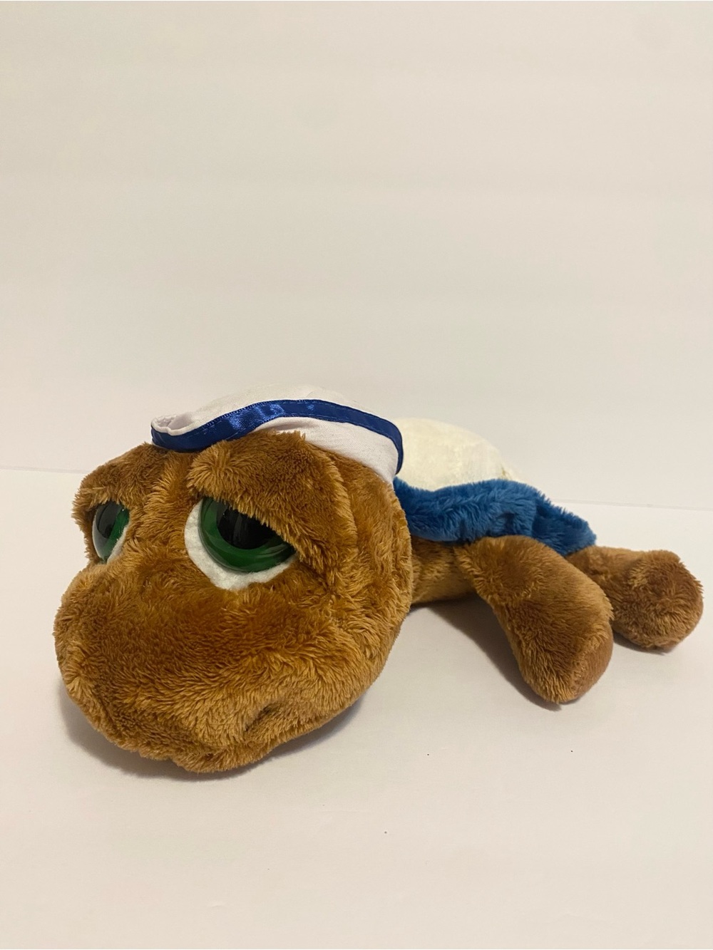 Russ Shelby Lil Peepers Sailor Brown Turtle Plush Stuffed Animal Toy 10” Boat